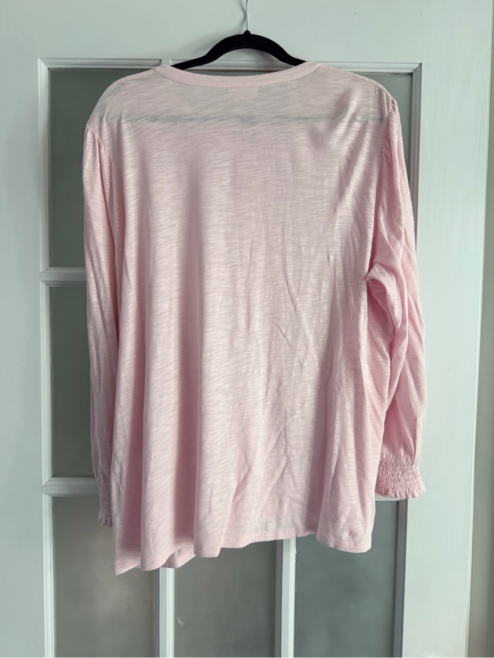 J. Jill Pale Pink Long-Sleeve Button Henley Top - Picture 5 of 6